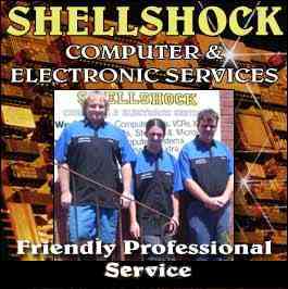 Shellshock Computer team - Brendan, Paul, and staff member